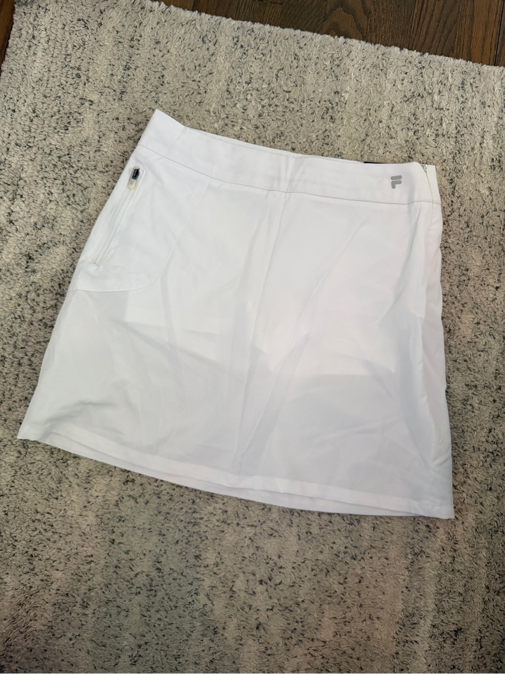 Fila White Women's Tennis Skort with Zip Pocket